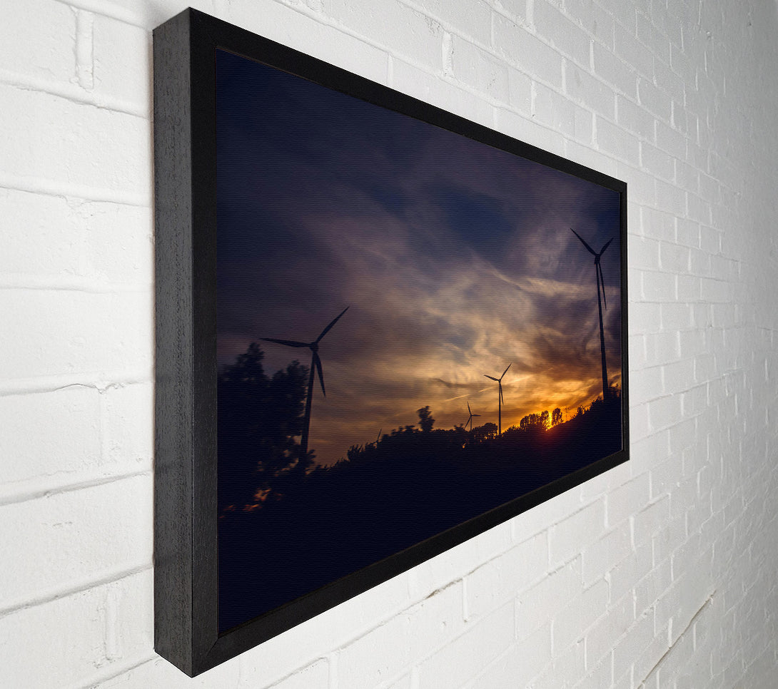  A Canvas Print of Golden Wind Farm Canvas Wall Art