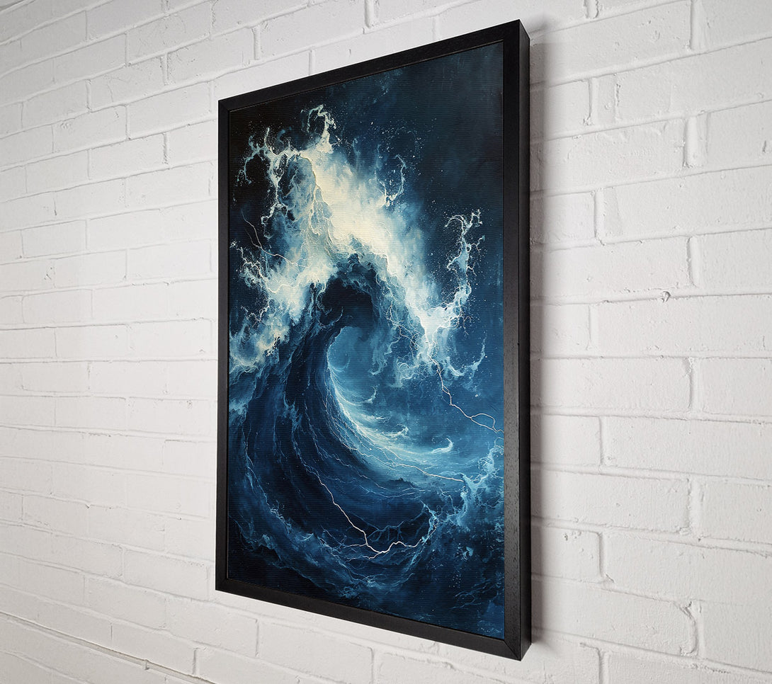  A Canvas Print of Azure Ocean Fury Canvas Wall Art