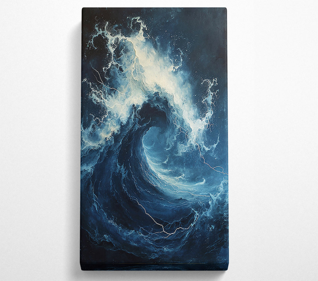  A Canvas Print of Azure Ocean Fury Canvas Wall Art