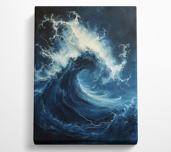  A Canvas Print of Azure Ocean Fury Canvas Wall Art