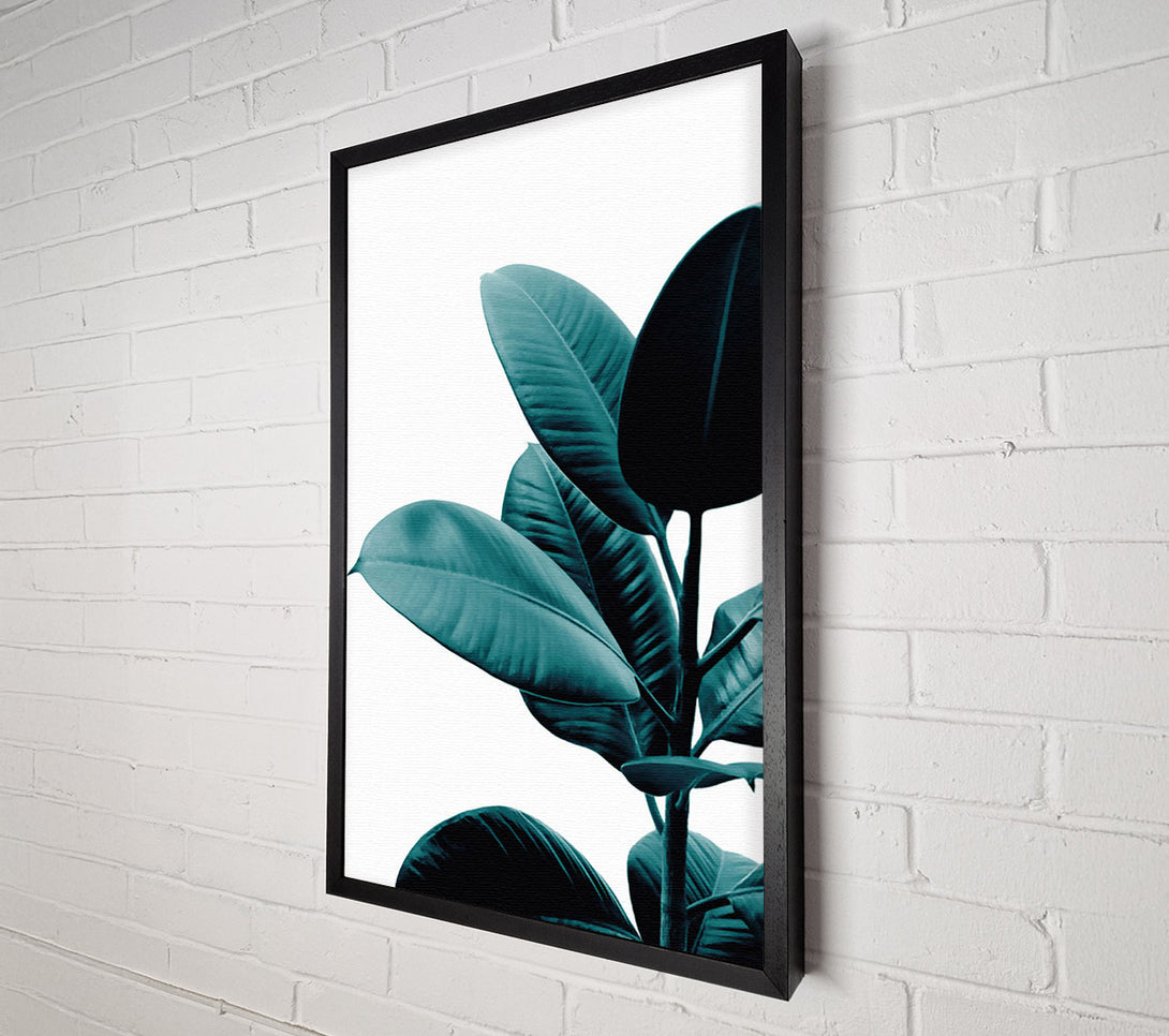  A Canvas Print of Dark Turquoise Plant Canvas Wall Art