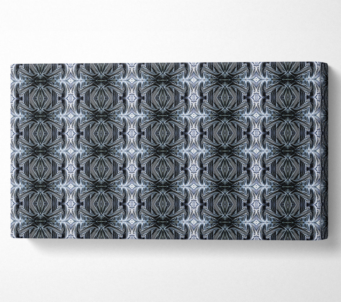  A Canvas Print of Silver Gray Latticework Canvas Print