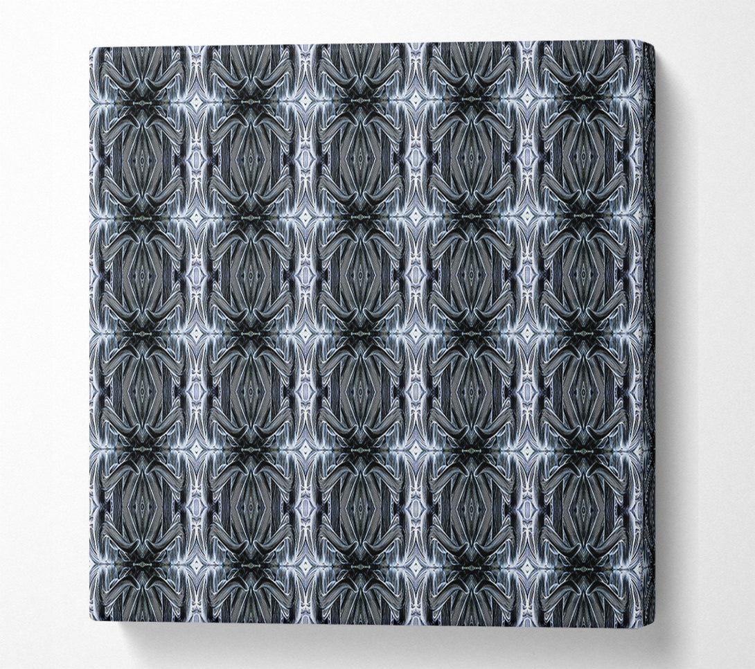  A Canvas Print of Silver Gray Latticework Canvas Print