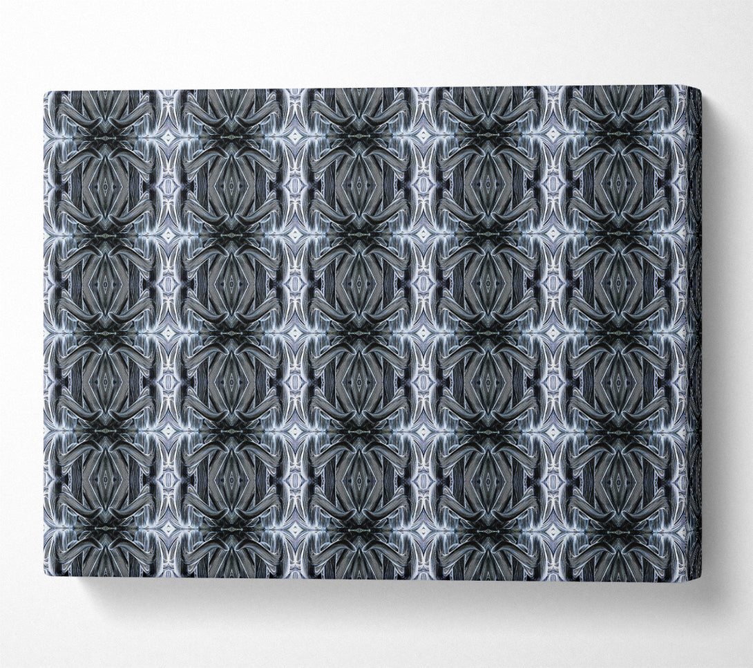  A Canvas Print of Silver Gray Latticework Canvas Print