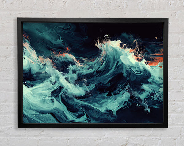 Dark Waves Framed Print