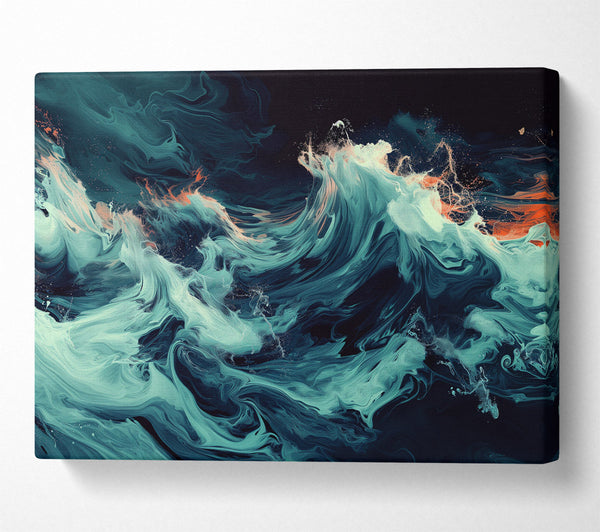  A Canvas Print of Dark Waves Canvas Print