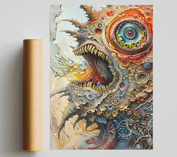 Orange Cosmic Devourer Poster