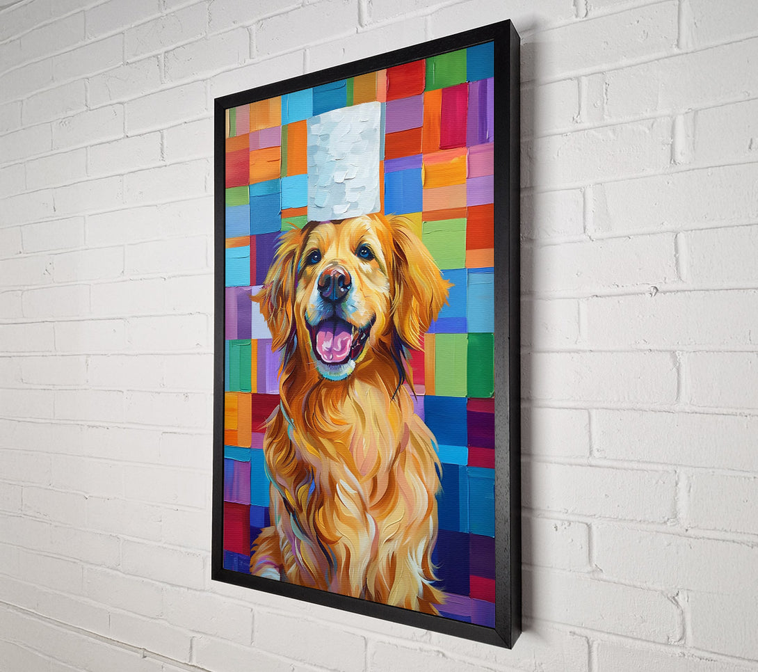  A Canvas Print of Golden Joy In Blue Canvas Art
