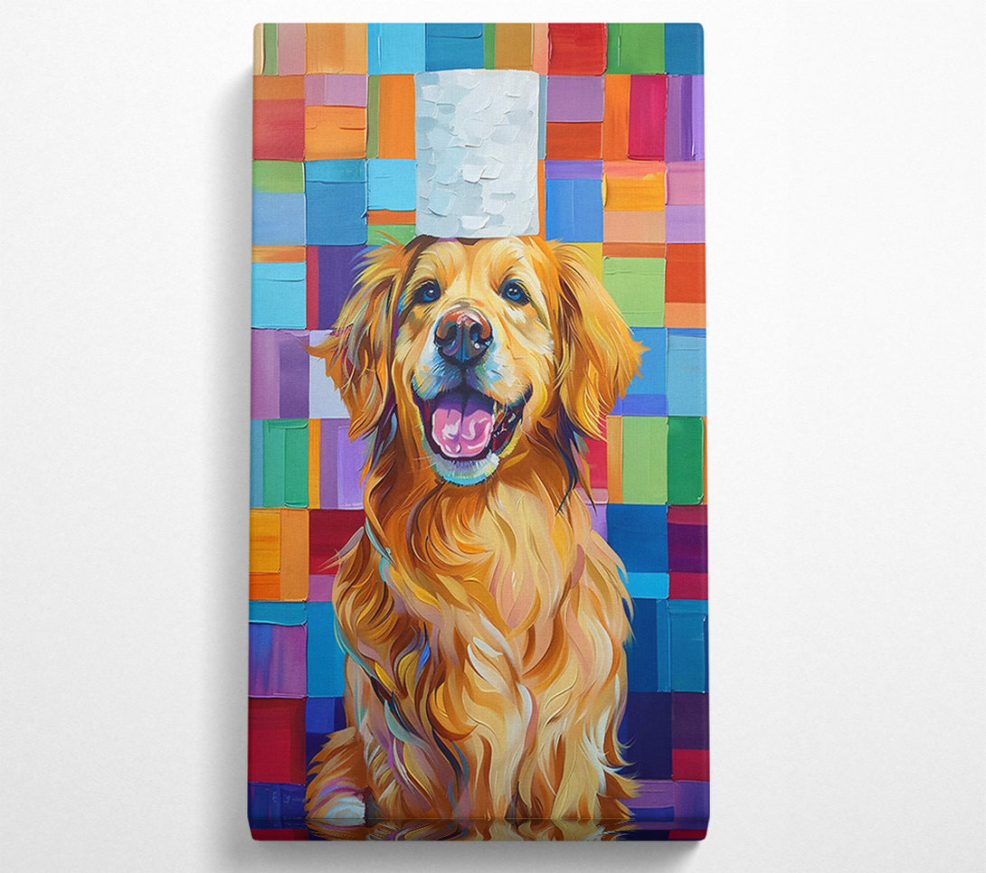  A Canvas Print of Golden Joy In Blue Canvas Art