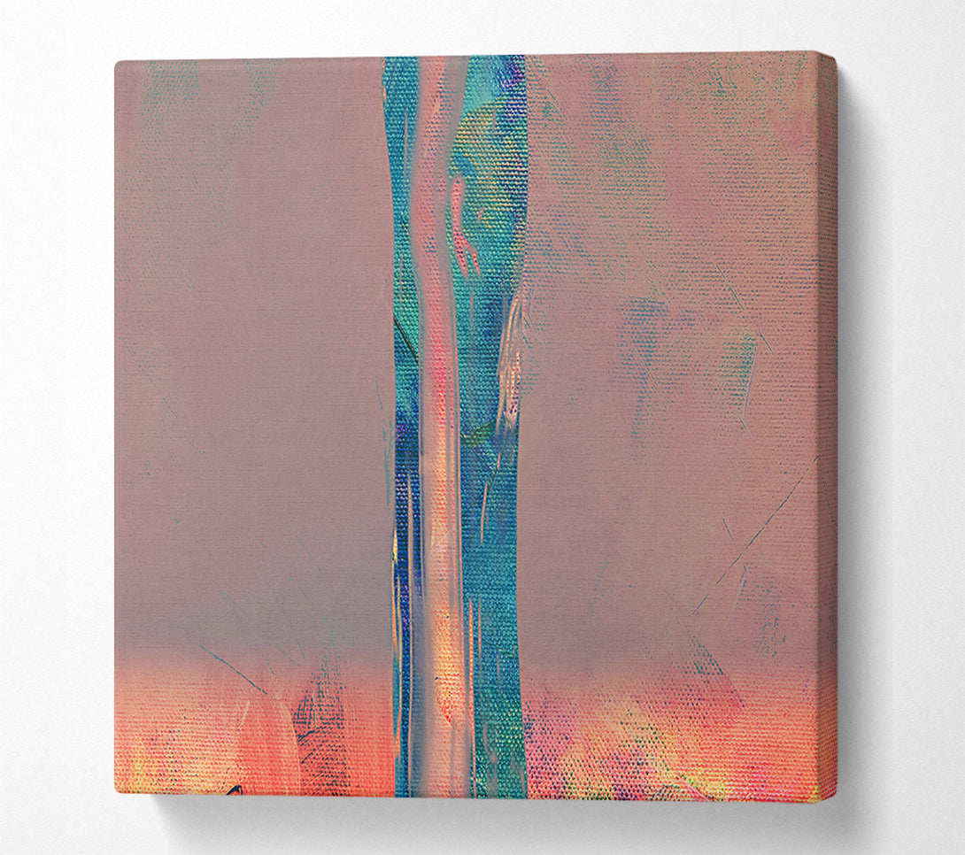  A Canvas Print of Peach And Teal Stream Canvas Art