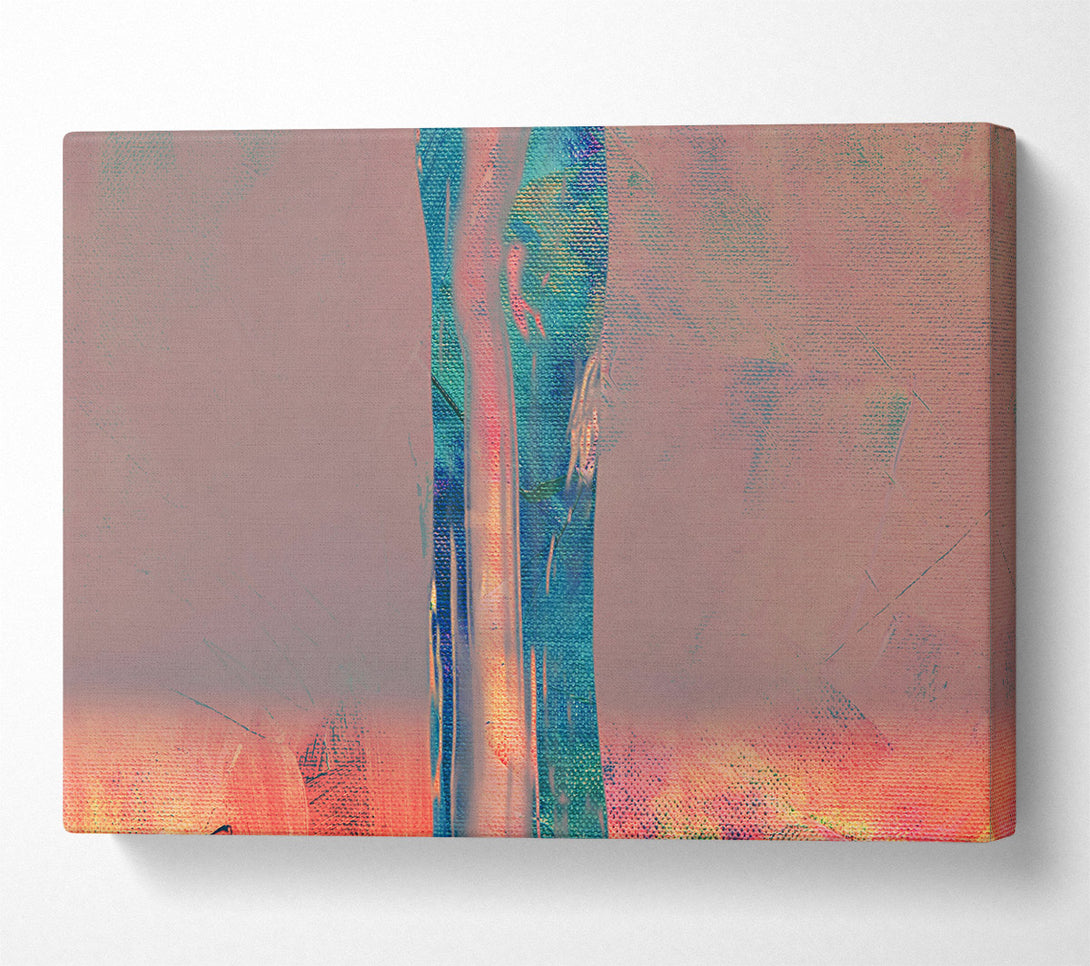  A Canvas Print of Peach And Teal Stream Canvas Art