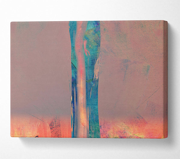  A Canvas Print of Peach And Teal Stream Canvas Art