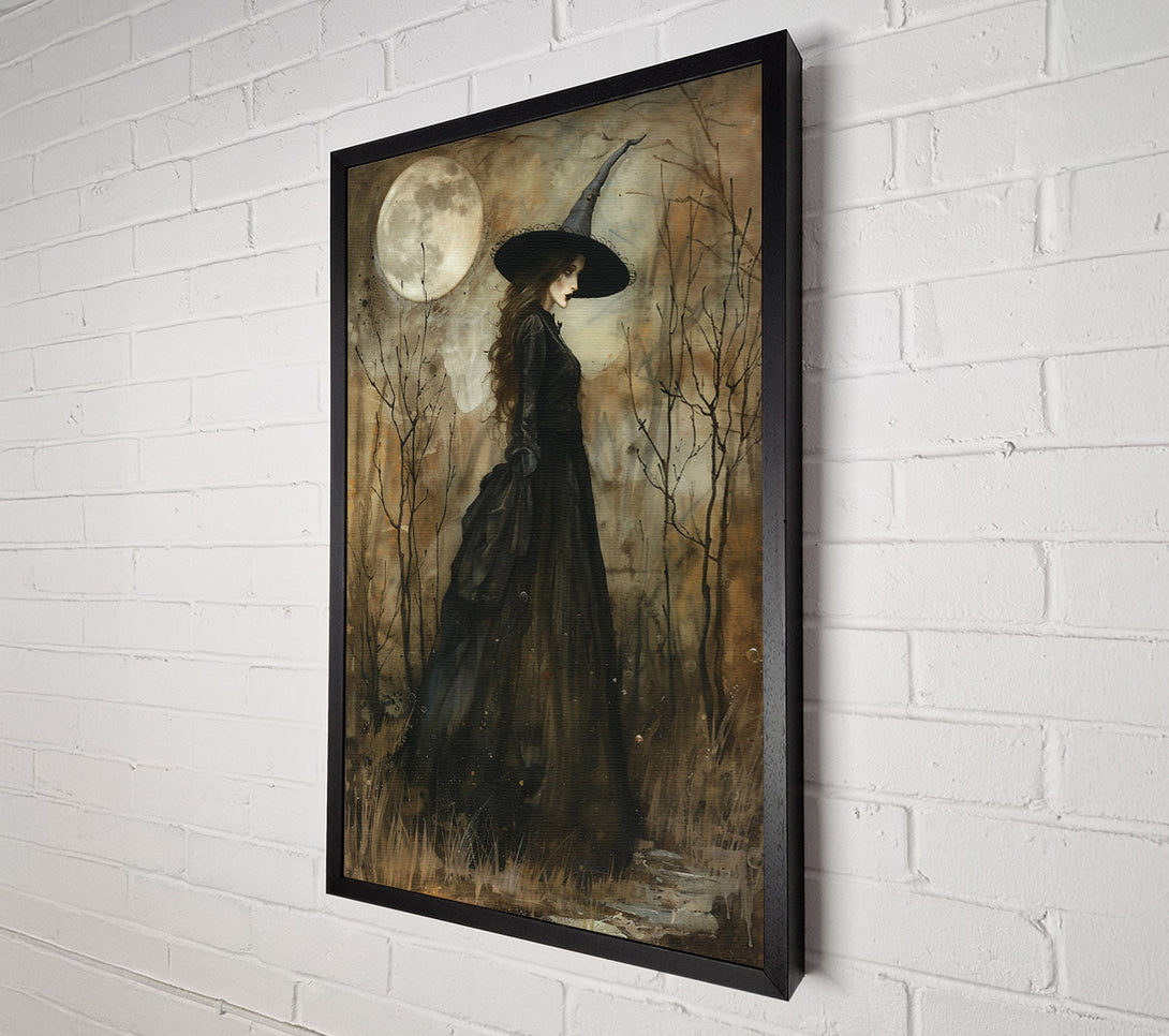  A Canvas Print of Moonlit Black Dress Canvas Art