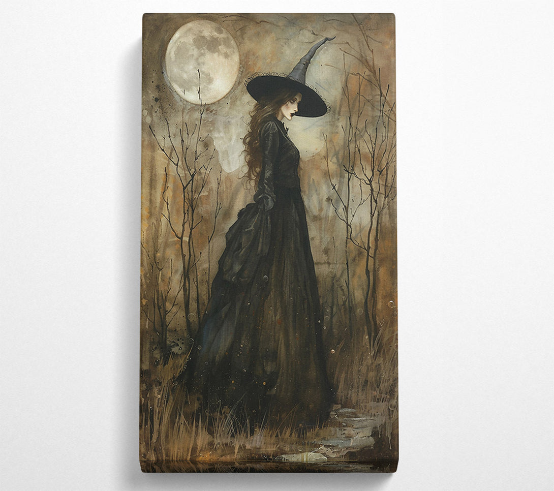  A Canvas Print of Moonlit Black Dress Canvas Art