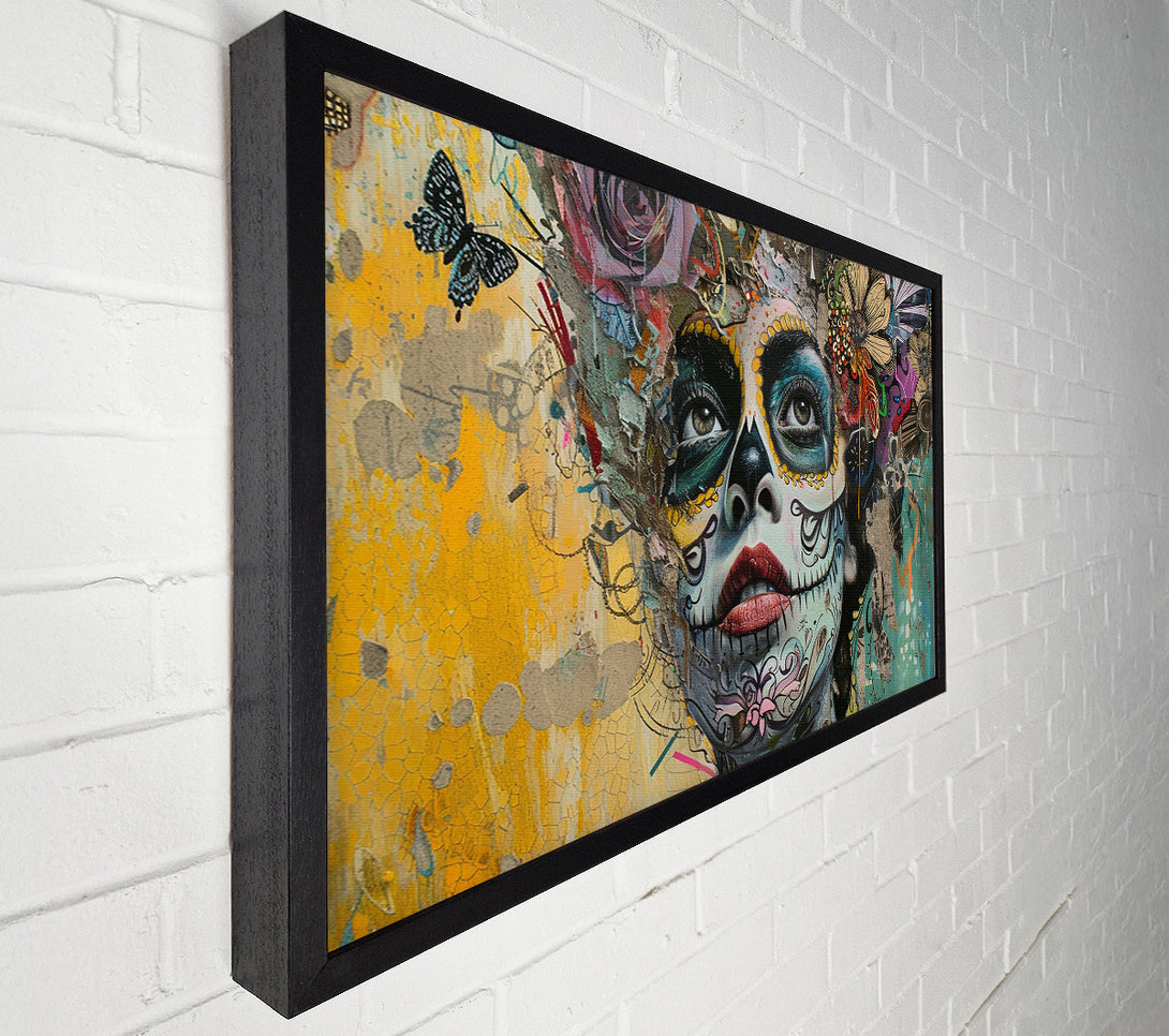  A Canvas Print of Day Of The Dead Graffiti Canvas Print
