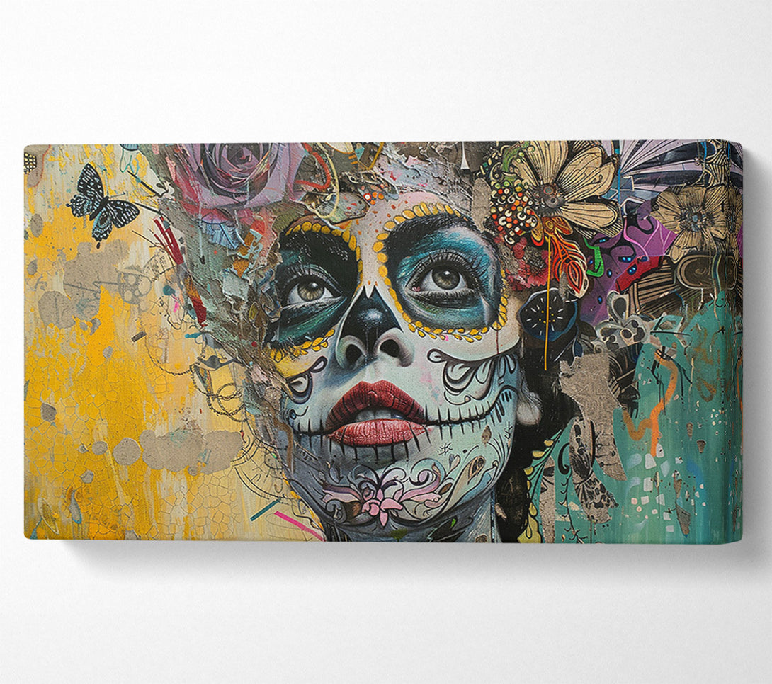  A Canvas Print of Day Of The Dead Graffiti Canvas Print