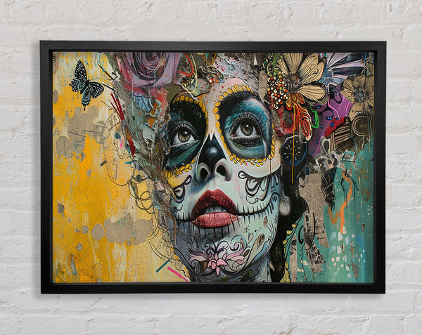 Day Of The Dead Graffiti Framed Print