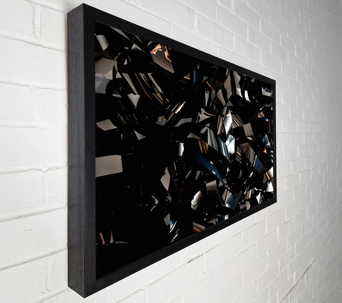  A Canvas Print of Black Reflective Tapestry Canvas Art