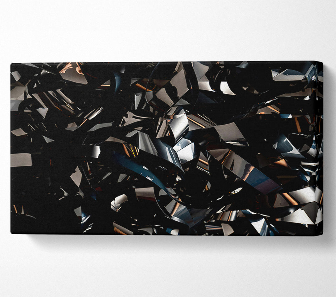  A Canvas Print of Black Reflective Tapestry Canvas Art