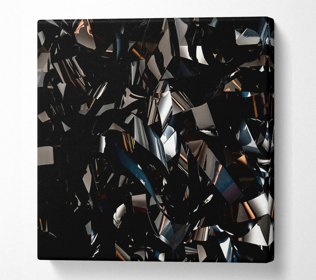  A Canvas Print of Black Reflective Tapestry Canvas Art