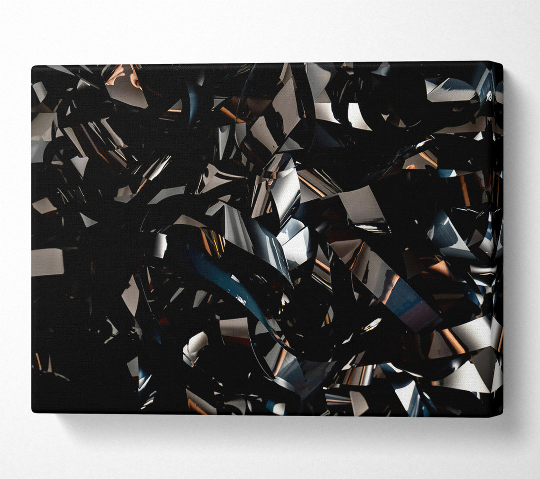  A Canvas Print of Black Reflective Tapestry Canvas Art