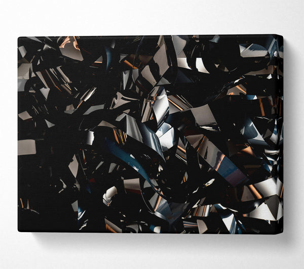  A Canvas Print of Black Reflective Tapestry Canvas Art
