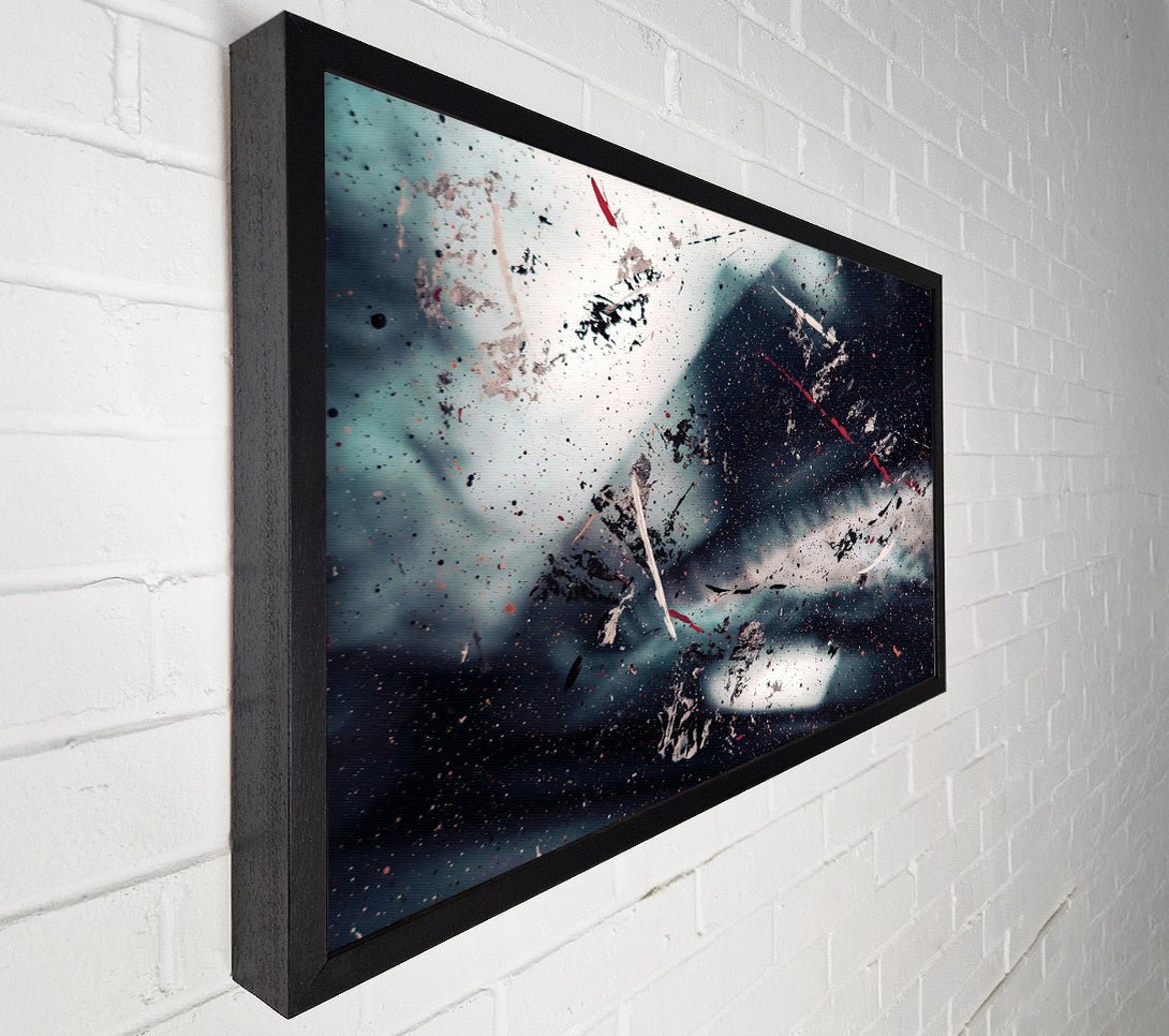  A Canvas Print of Teal Splashes Of Space Canvas Art