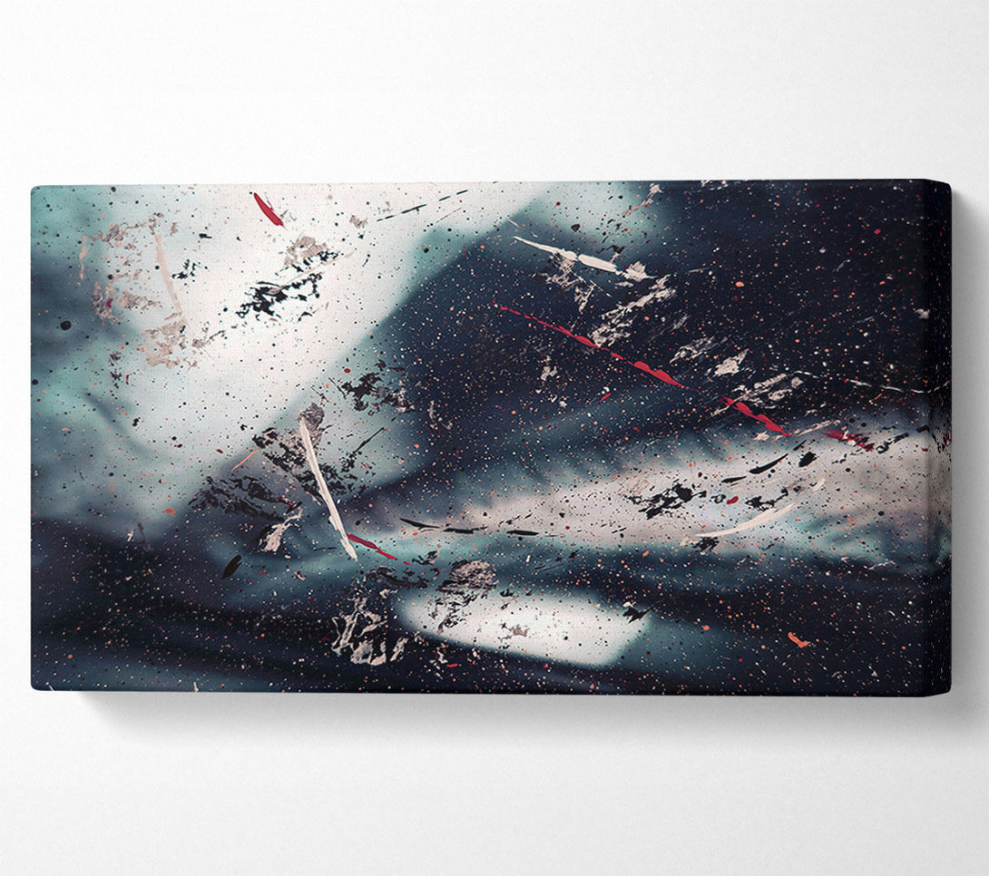  A Canvas Print of Teal Splashes Of Space Canvas Art