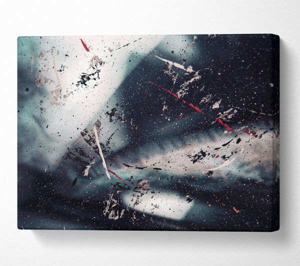  A Canvas Print of Teal Splashes Of Space Canvas Art