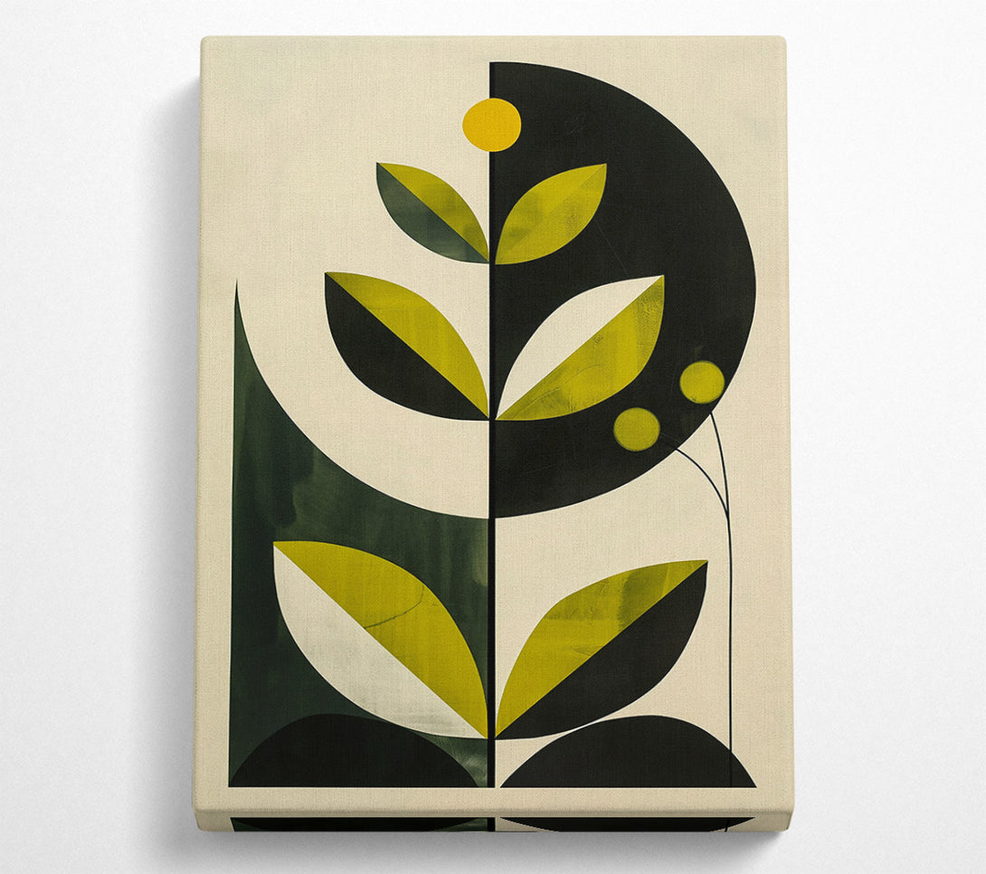  A Canvas Print of Golden Leaf Abstraction Canvas Print