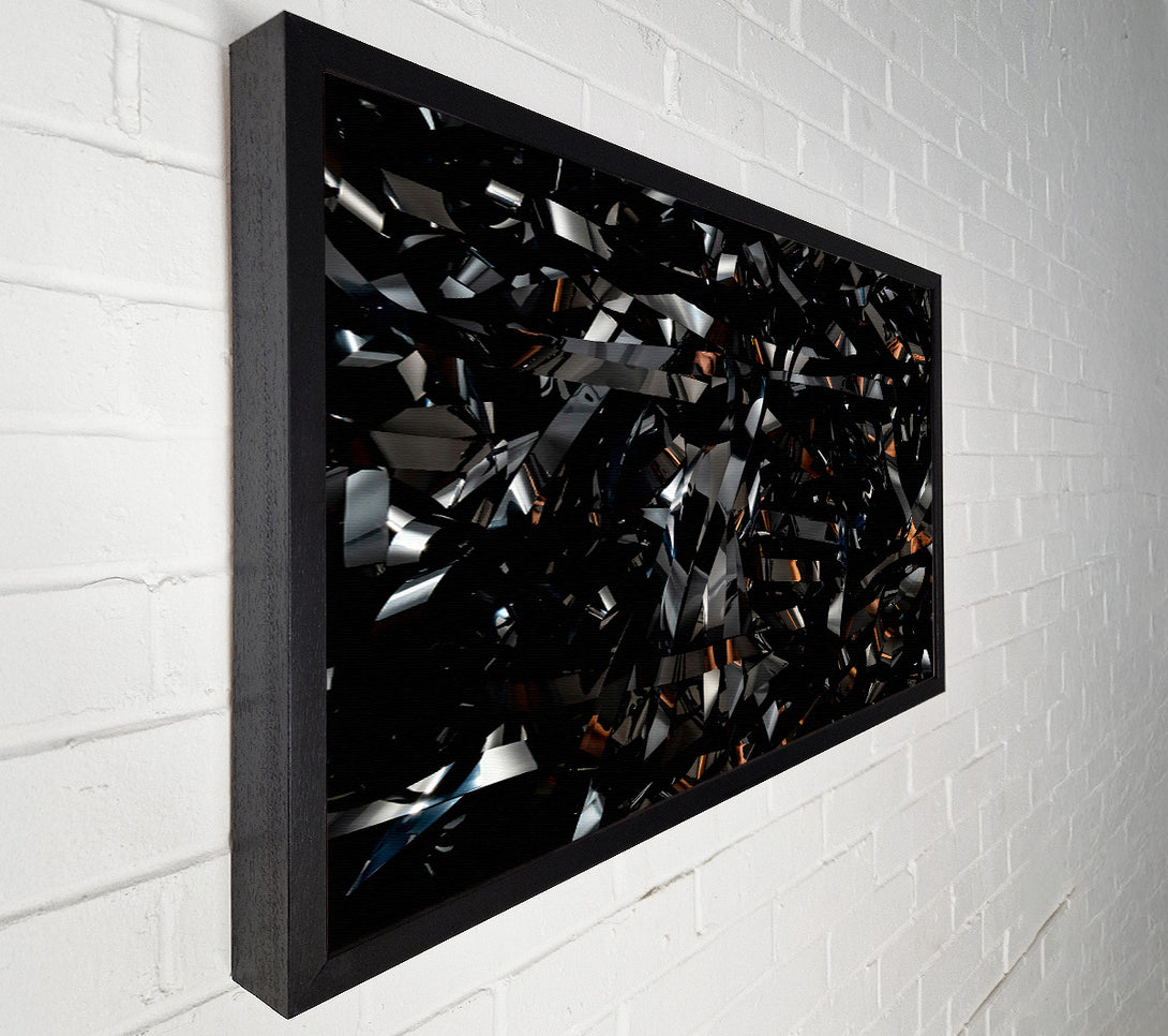  A Canvas Print of Black Metallic Tapestry Canvas Print
