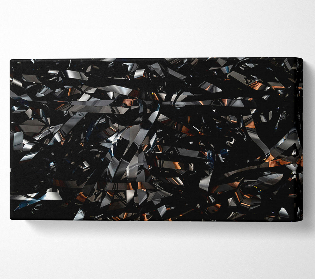  A Canvas Print of Black Metallic Tapestry Canvas Print