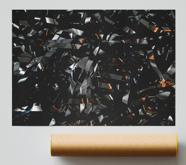 Black Metallic Tapestry Poster