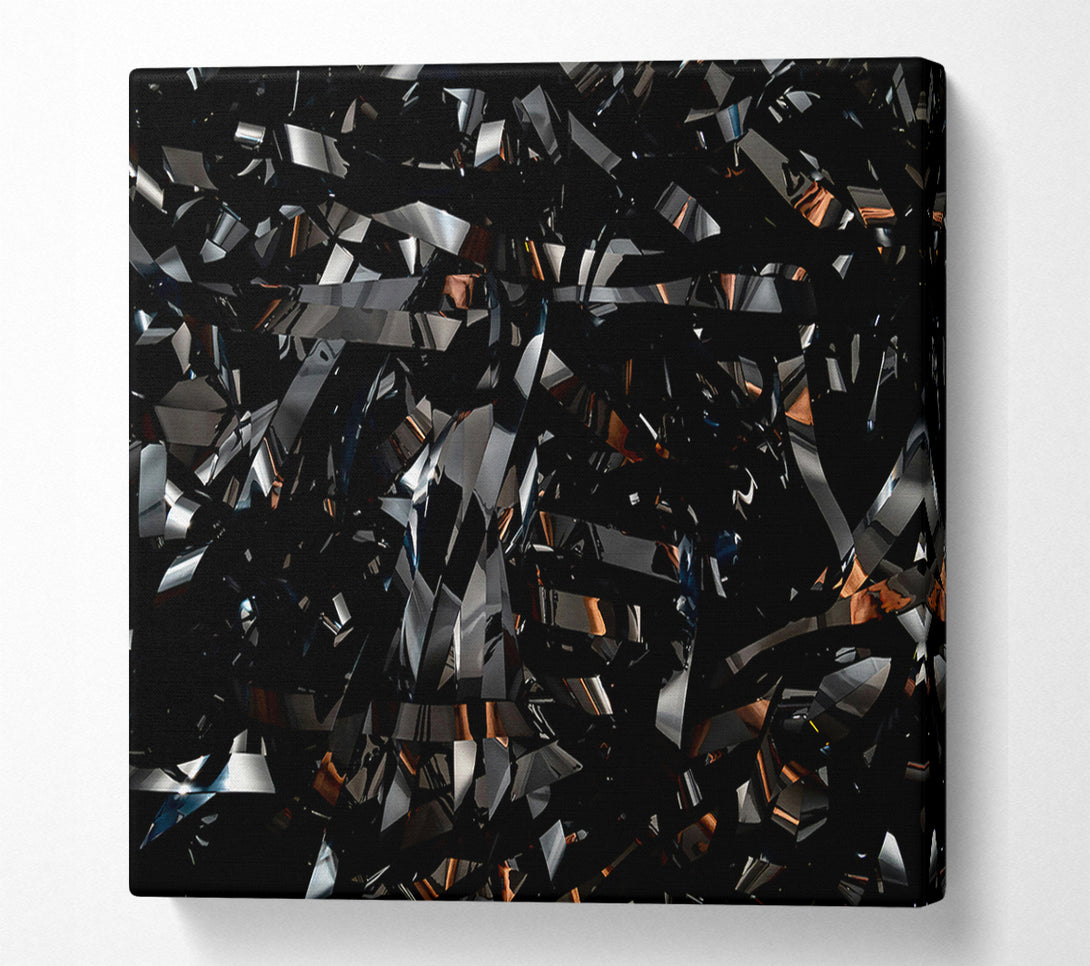  A Canvas Print of Black Metallic Tapestry Canvas Print