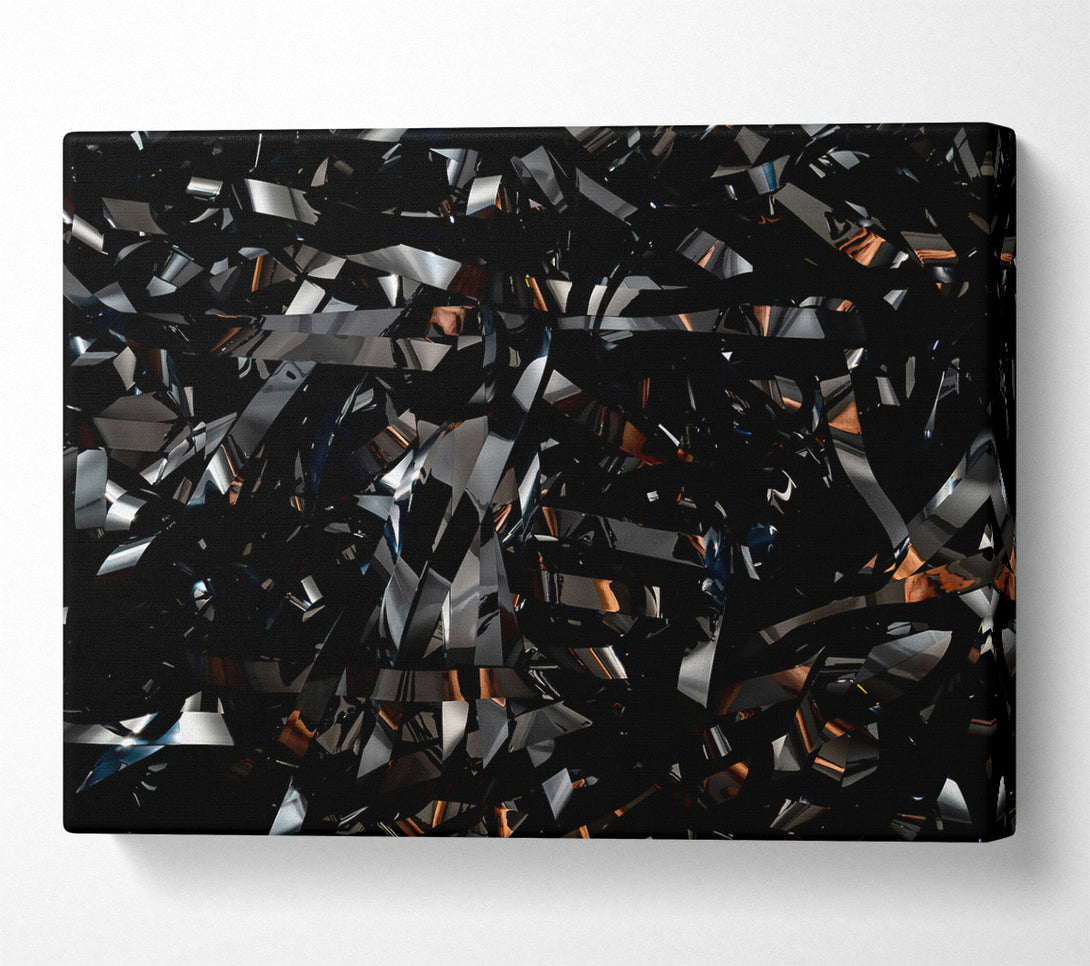  A Canvas Print of Black Metallic Tapestry Canvas Print