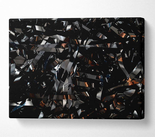 A Canvas Print of Black Metallic Tapestry Canvas Print