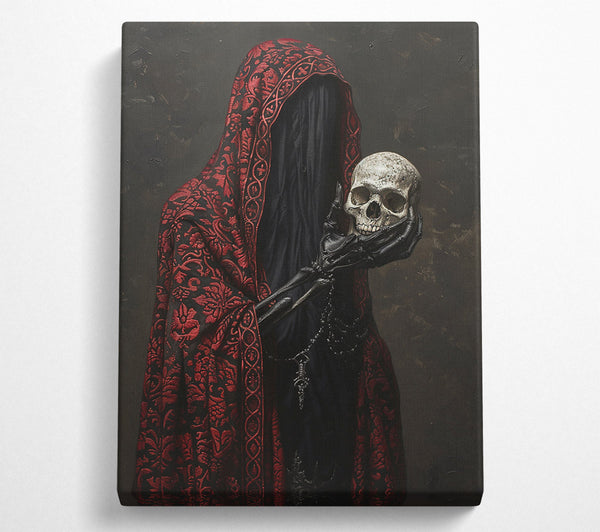  A Canvas Print of Death Holding The Skull Canvas Wall Art
