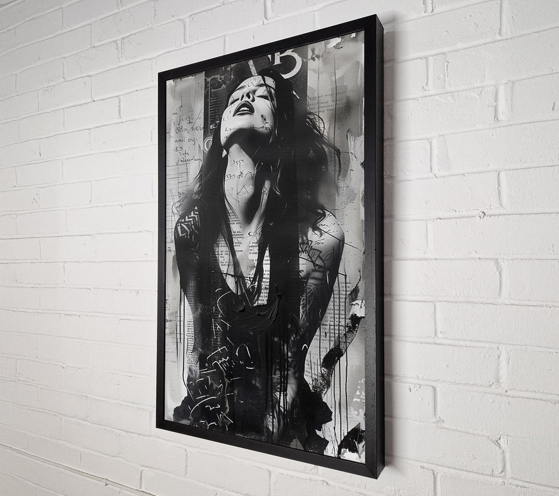  A Canvas Print of Black Ink Scribble Canvas Art