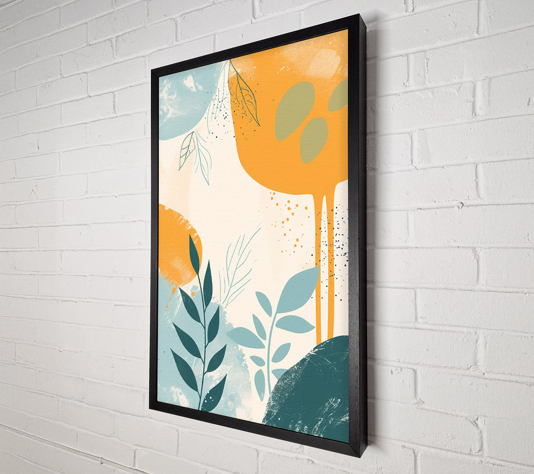  A Canvas Print of Golden Leaf Abstraction Canvas Print