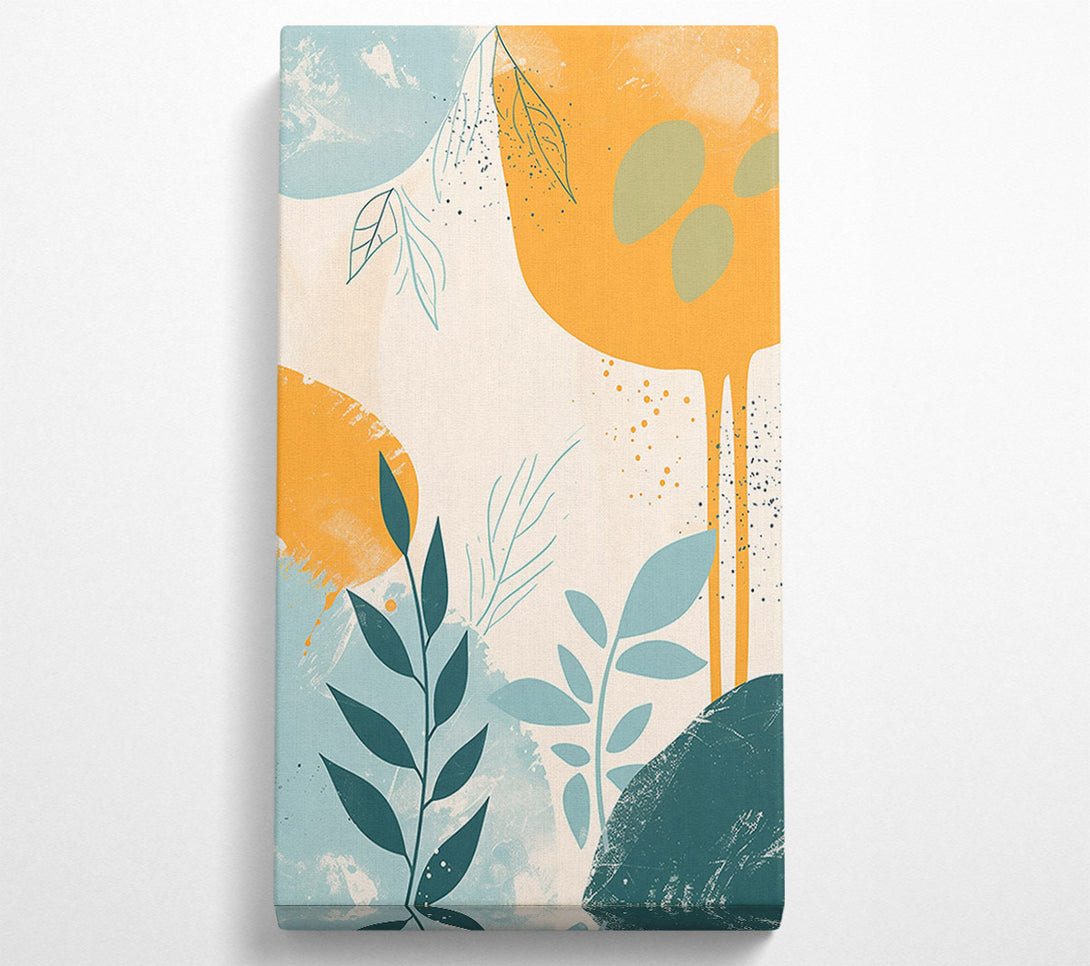  A Canvas Print of Golden Leaf Abstraction Canvas Print