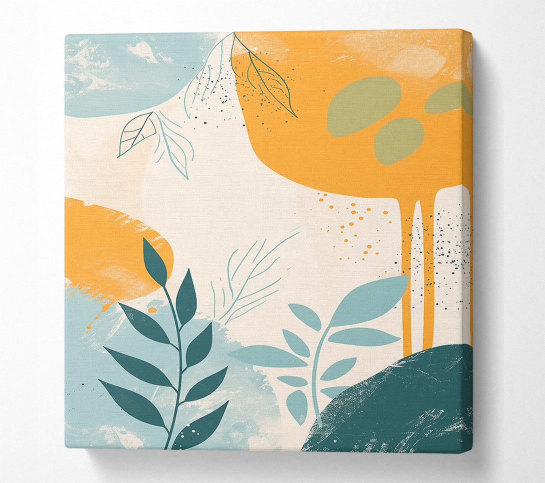  A Canvas Print of Golden Leaf Abstraction Canvas Print