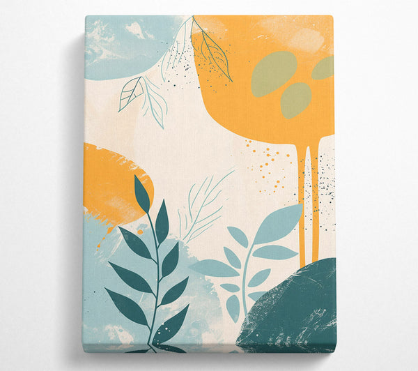  A Canvas Print of Golden Leaf Abstraction Canvas Print