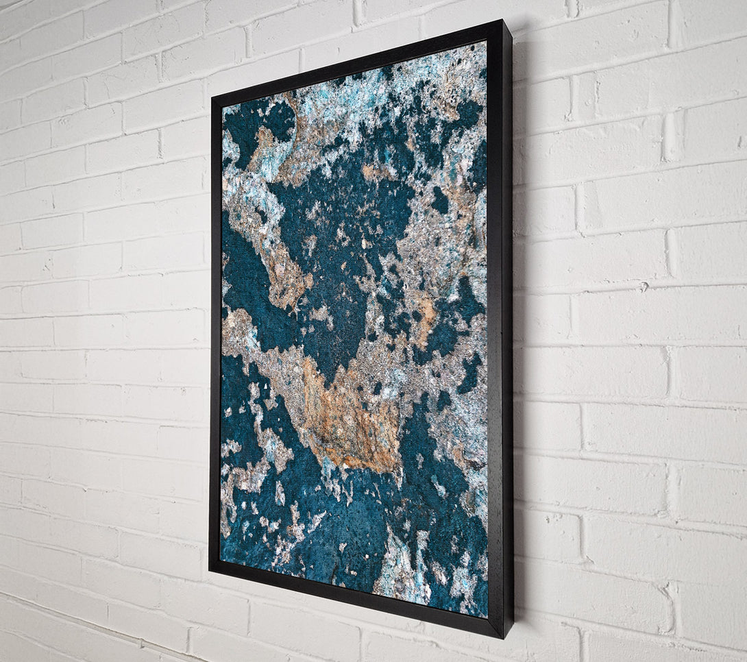  A Canvas Print of Teal Stone Texture Canvas Print