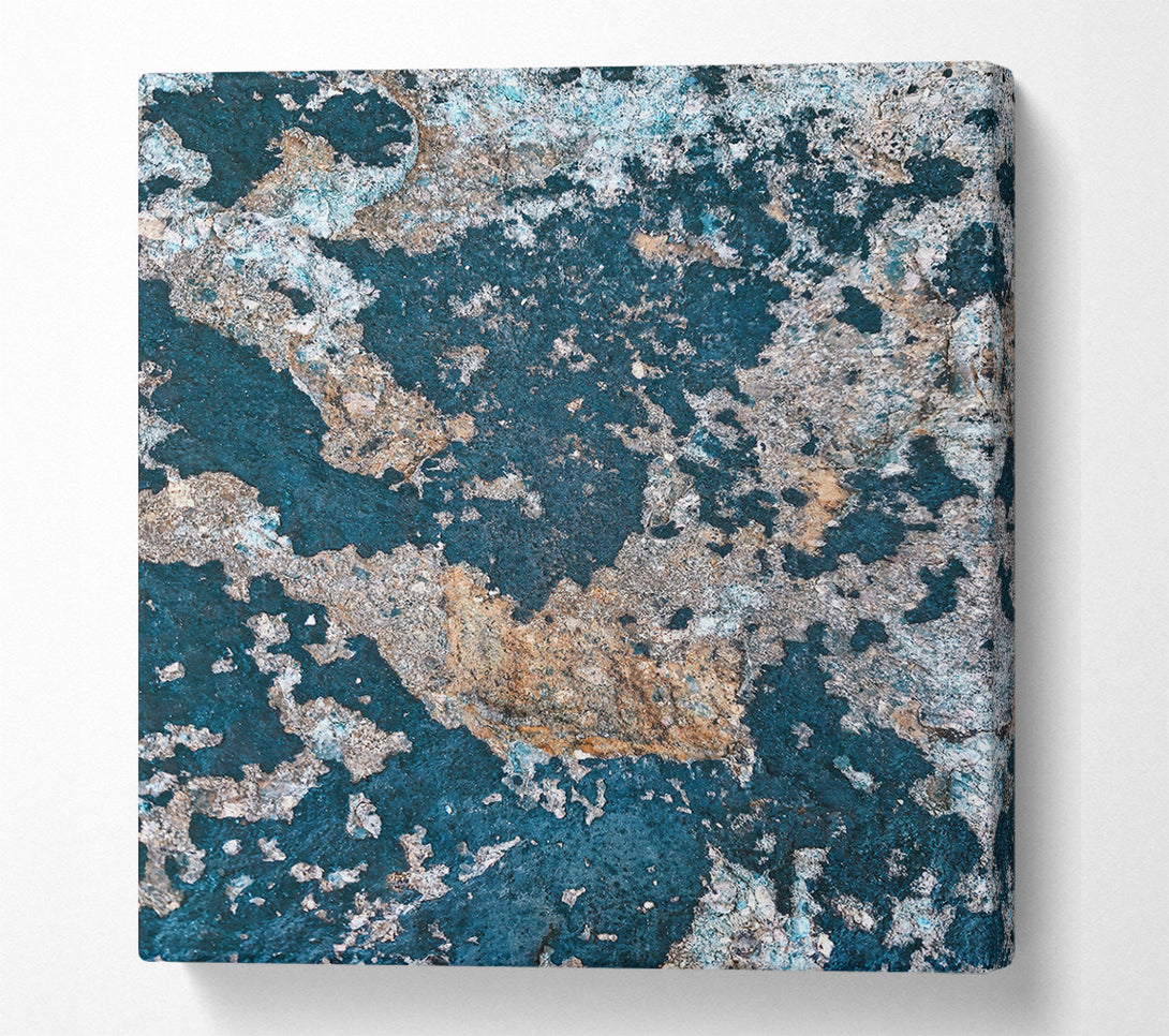  A Canvas Print of Teal Stone Texture Canvas Print