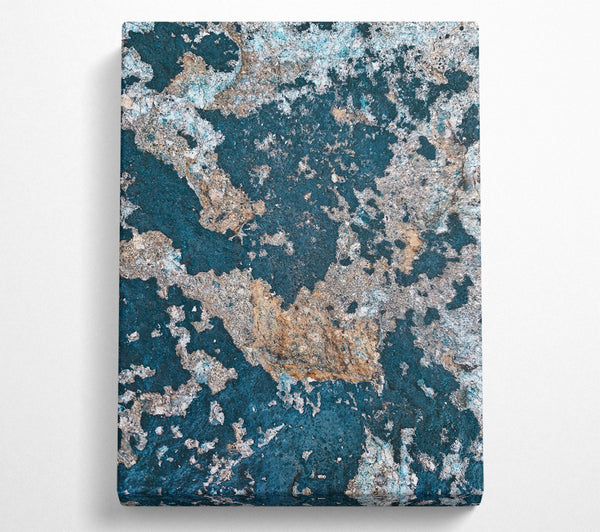  A Canvas Print of Teal Stone Texture Canvas Print