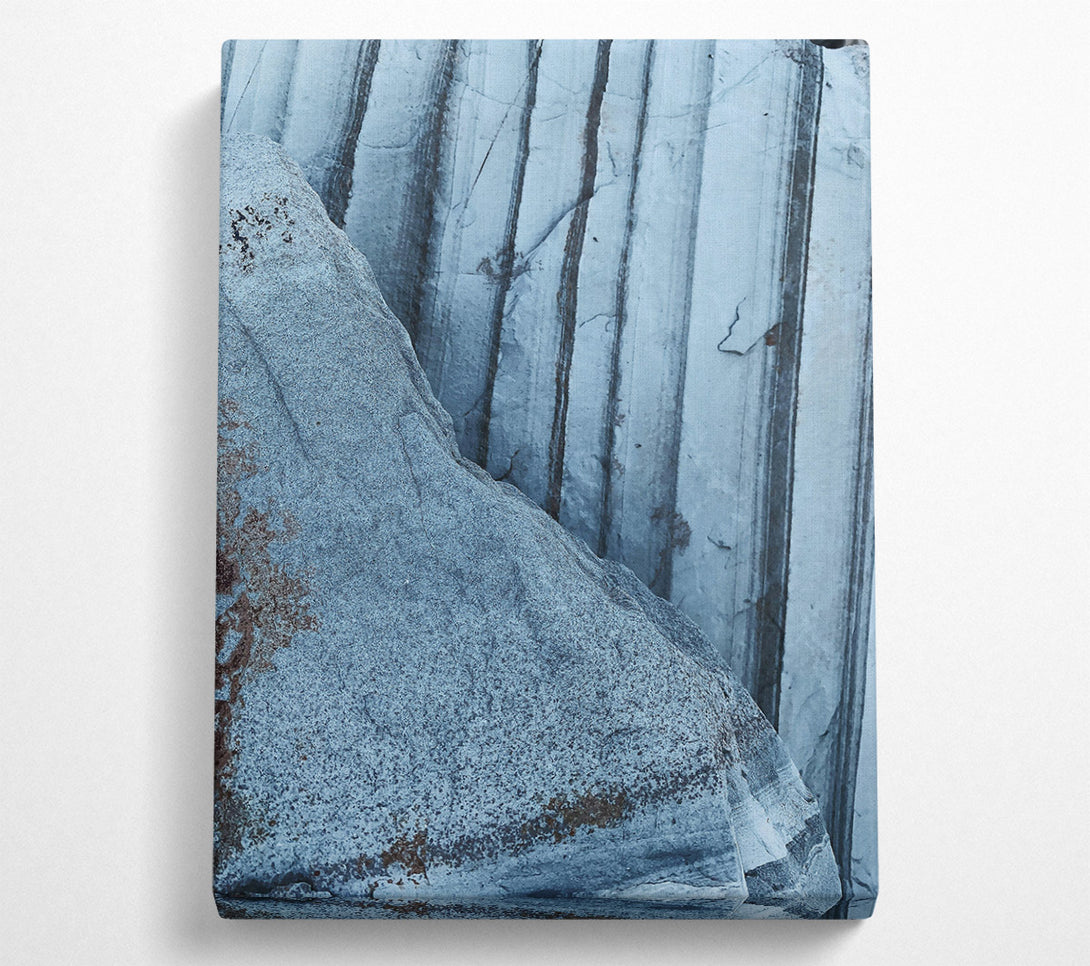  A Canvas Print of Grey Stone Layers Canvas Wall Art