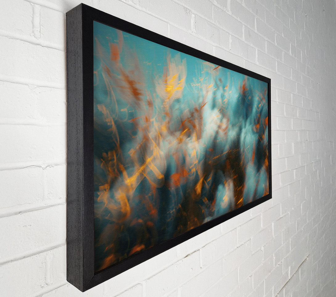  A Canvas Print of Azure And Gold Blur Canvas Print