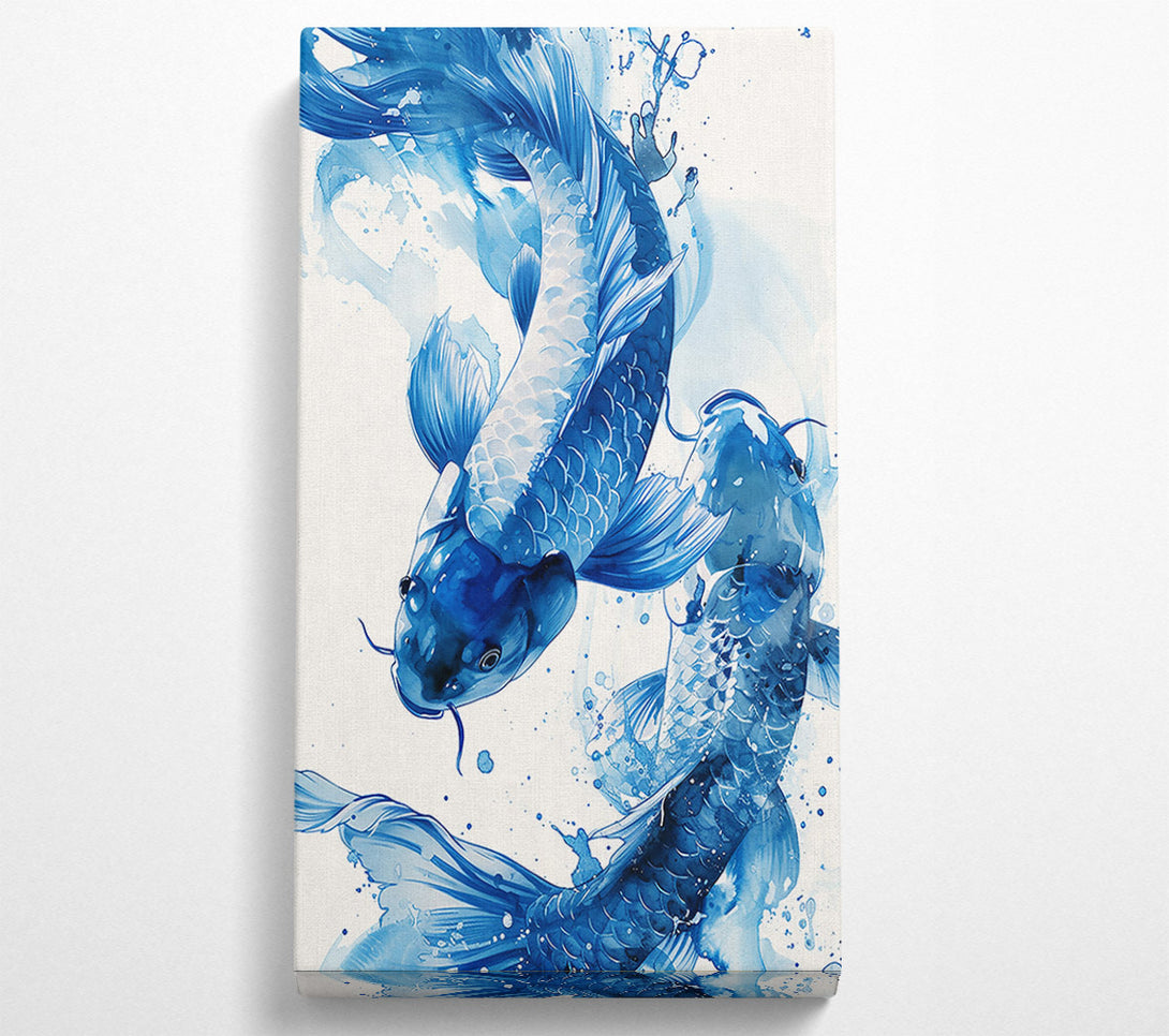  A Canvas Print of Azure Aquatic Dance Canvas Wall Art
