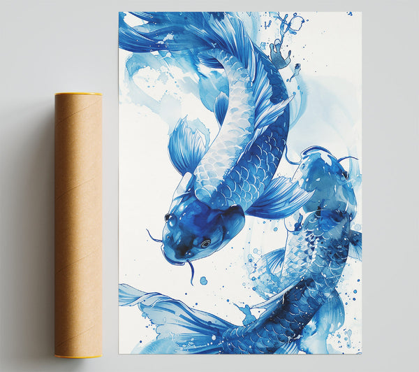 Azure Aquatic Dance Giclee Print