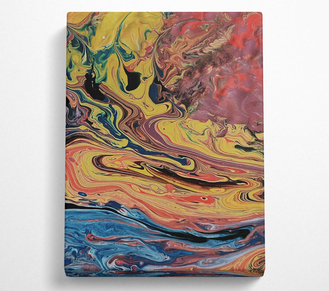  A Canvas Print of Yellow Swirling Dreams Canvas Print